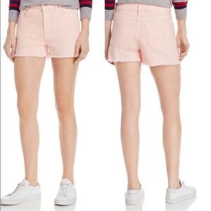 Mother cut off light pink stretch denim shorts